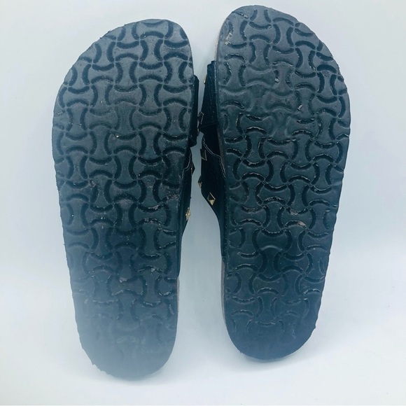 Joe boxer women's black slides with gold studs size 7 1/2 - Picture 6 of 7